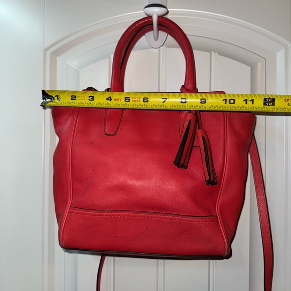 Coach Cherry Red Leather Tote - Picture 3 of 6